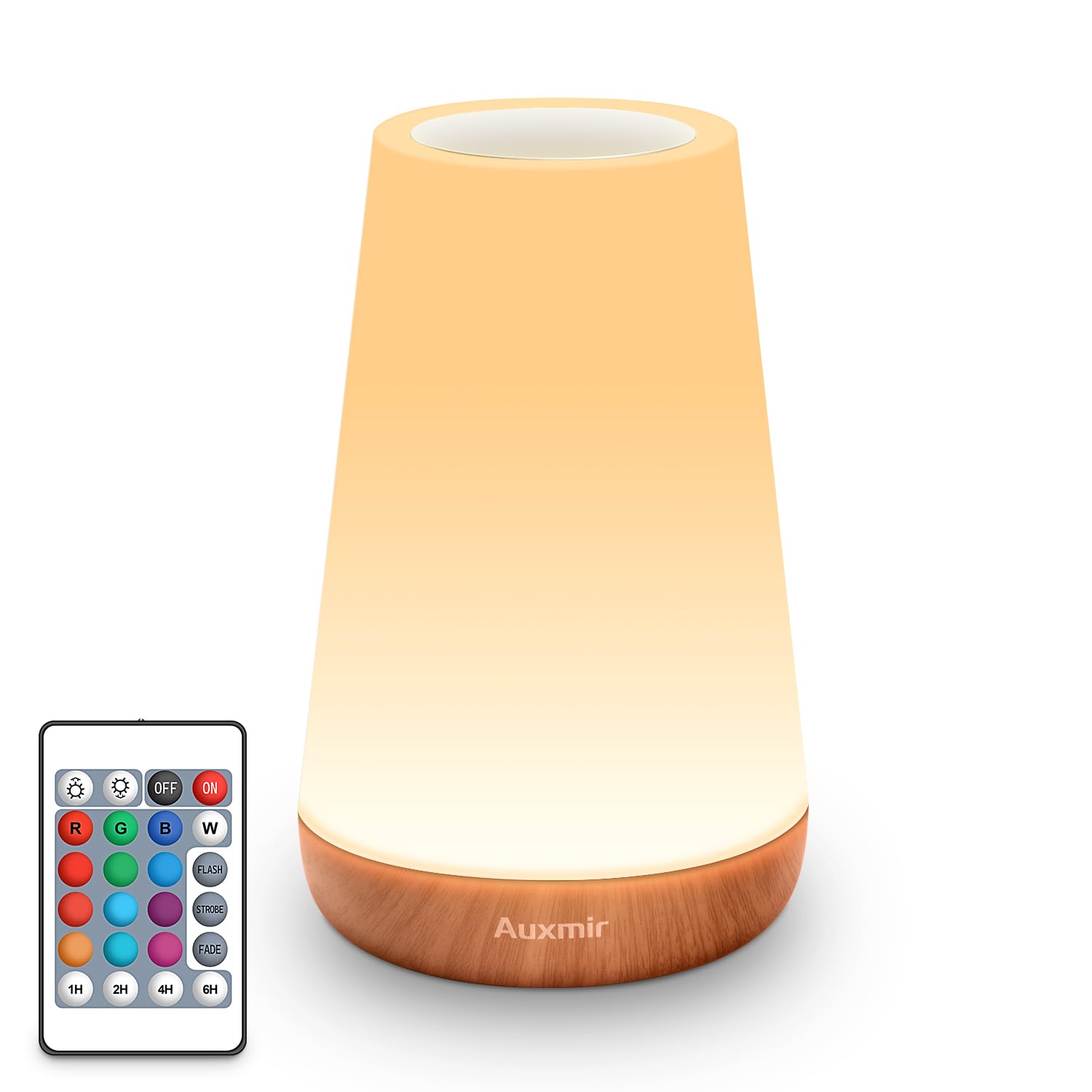 Auxmir Night Light for Kids Baby, LED Bedside Lamp for Nursery, Touch Sensor and Remote Control Dimmable, USB Rechargeable and Sleep Aid, 13 Colors Changing Portable Lamp for Bedroom Eye Caring