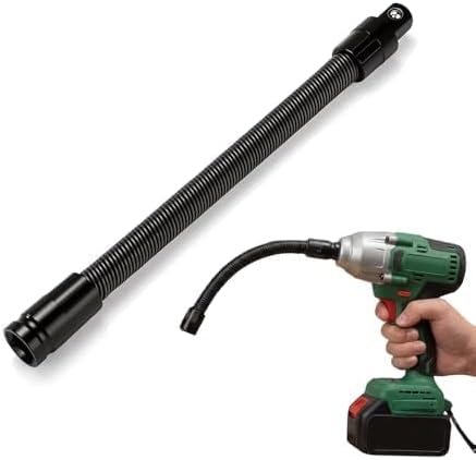 1/2 Flexible Shaft Extension Extender Torque Socket, Upgraded Ratchet Spanners Electric Wrench Connecting Rod, Portable Hand Drive Tool, for Tight Spaces Hand Drive Automotive Repair Tool. (250mm)