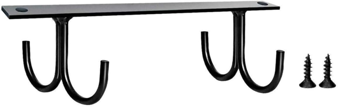 Black Iron Mug Rack with Screws for Coffee Mugs and Water Cups, Simple Decorative Kitchen Storage Organizer, for Home and Restaurant Use