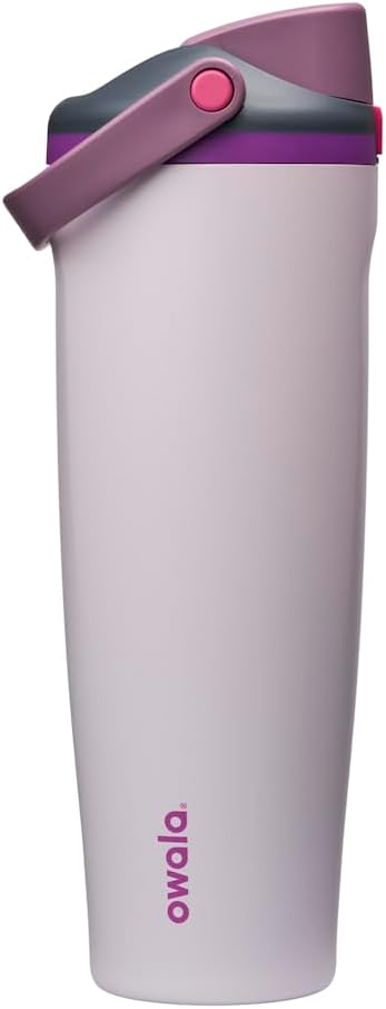 Owala FreeSip Sway Insulated Stainless Steel Water Bottle with Two-Way Spout, Built-In Straw and Bucket Handle - 1183ml (40oz), Dreamy Field | Reusable, Leak Proof, BPA Free Double Walled Bottle