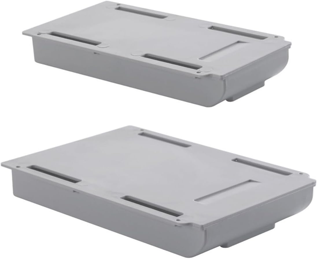 BESPORTBLE 2pcs Plastic under Table Drawer Self-adhesive Pull-out Design Desk Storage Organizer for Lipsticks and Household Items, Removable without Trace, Suitable for Kitchen and Office Use