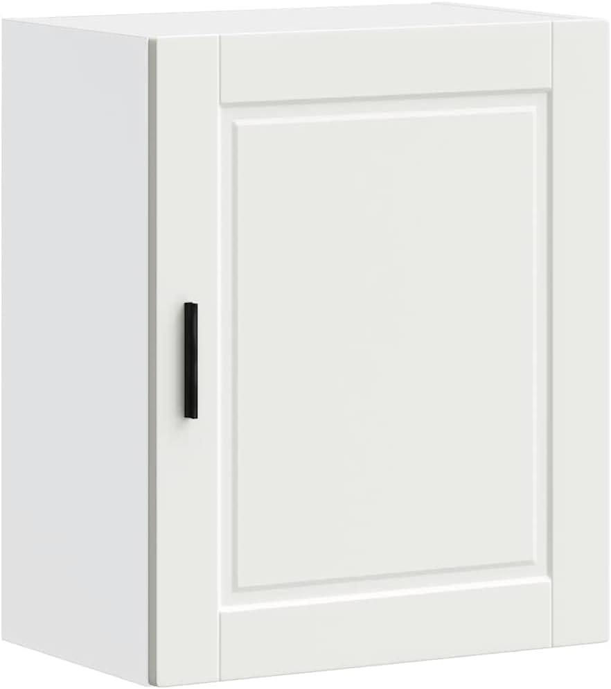 vidaXL Kitchen Wall Cabinet Porto White Engineered Wood, Kitchen wall Unit, Cabinet for Kitchen wall, wall Cabinet with Door, Mounted wall Cabinet