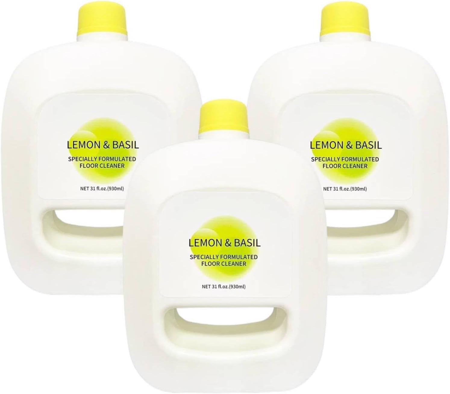 Floor Cleaning Solution Detergent Refill Compatible with Narwal Freo X Ultra/Freo/J2/J3/J4 Robotic Vacuum, Lemon and Basil Fragrance, 930mL (3-Pack)