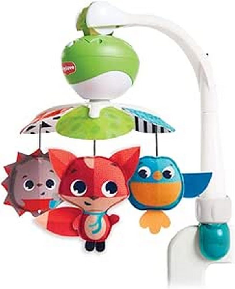 Tiny Love Meadow Days 3-in-1 Take-Along Mobile – Musical Baby Mobile with 30 Minutes Music, 5 Melodies, Universal Clip for Stroller, Cot & Bassinet, Portable Infant Toy (0–5 Months)