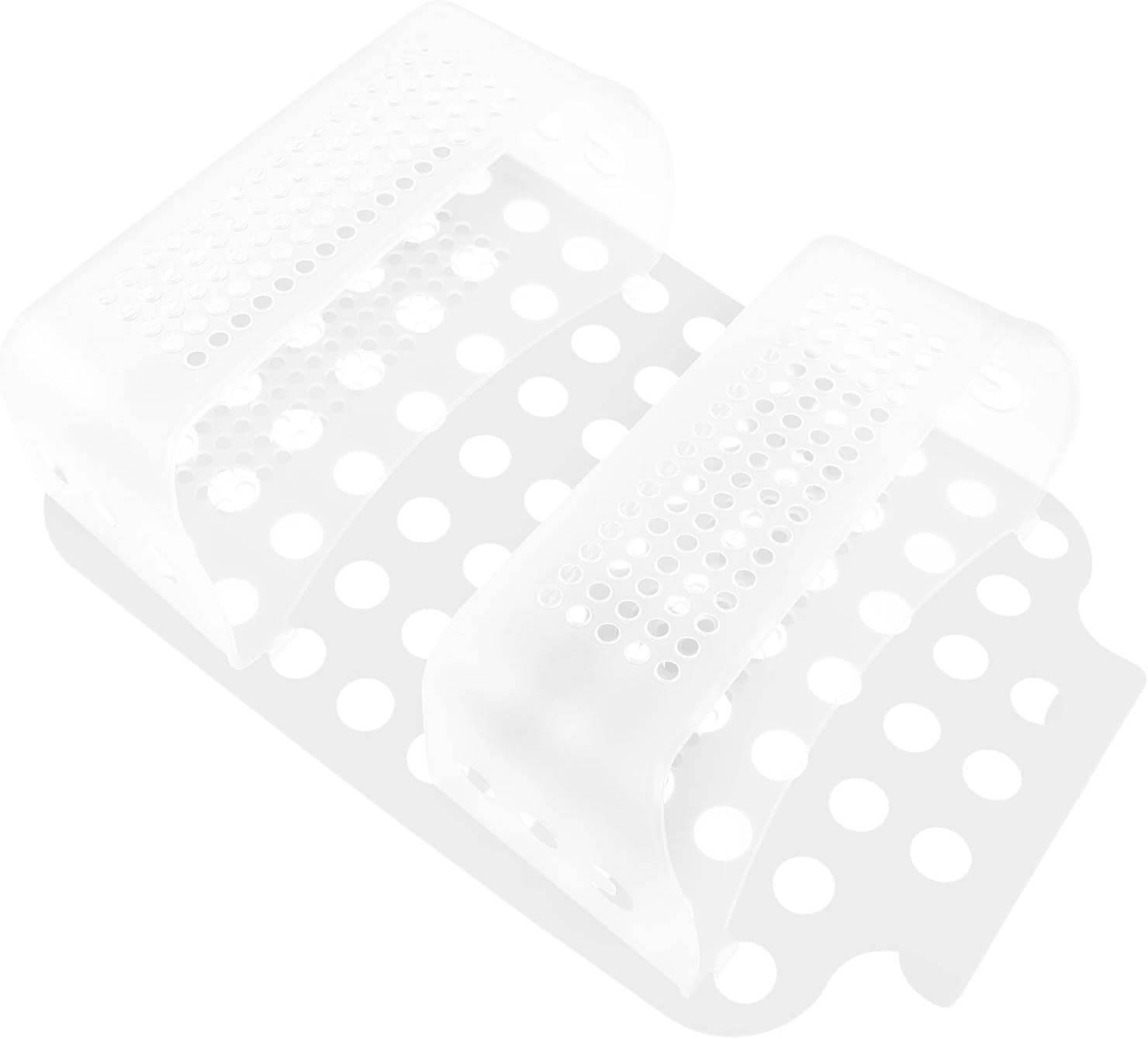 White Hanging Bathroom Organizer Basket with Double Layer Design, Waterproof Pp Material, No Drill Installation, for Shower and Toiletries Storage