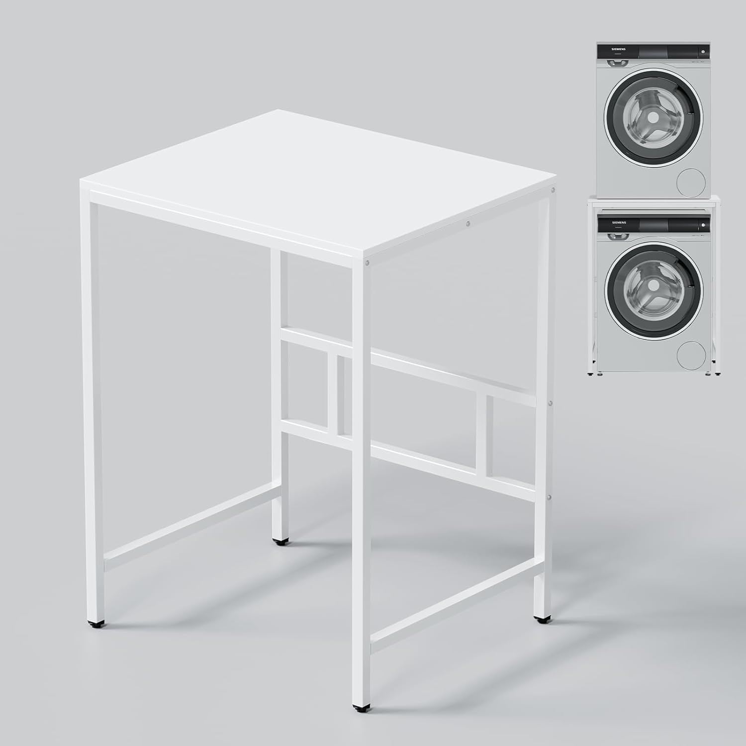 Dryer Stand,Washing Machine Stand Shelf,Freestanding & Portable Tumble Dryer Stand that, for Front Loader Washing Machines Carries Up to 250KG (White)