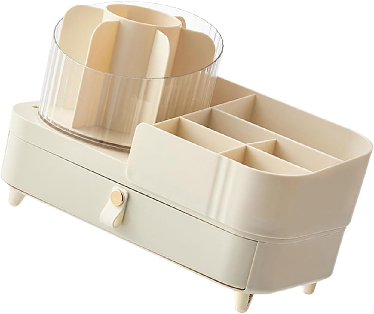 Easy To Assemble 360 Degree Rotating Makeup Organizers With Adjustable Trays Portable Home Accessory For Cosmetics Beauty Organizers