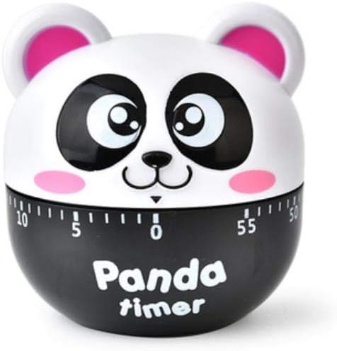 Creative Cute Frogs Kitchen Mechanical Timer 60 Minutes Cooking Dial Timer Reminder for Shop Home Kitchen Gadget Gift,Pink Panda