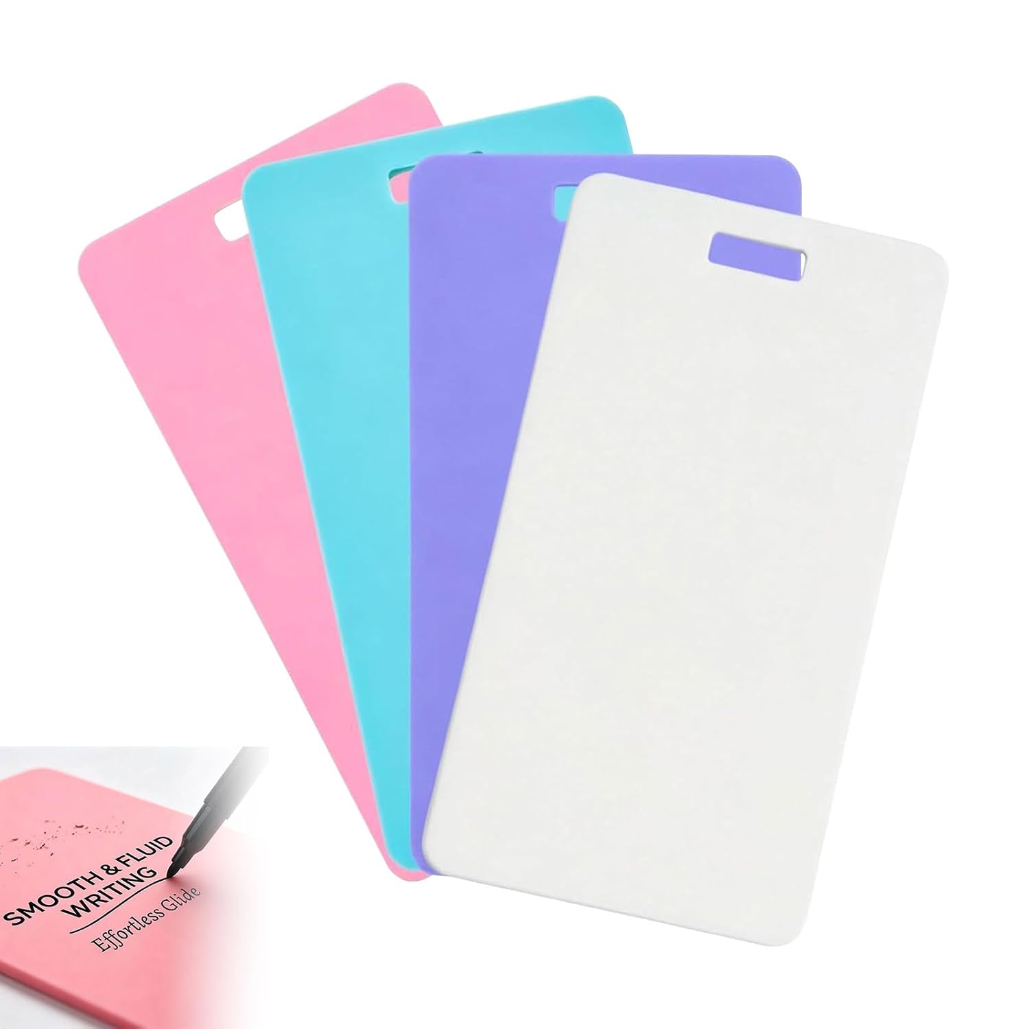 4Pcs Reusable Badge Notes for Nurse, Erasable Pocket Memo Pad for ID Badge | Erasable And Reusable, PLA Material, Vertical Design, Alcohol Wipeable, Perfect For Nurses Doctors Teachers, Pocket Sized
