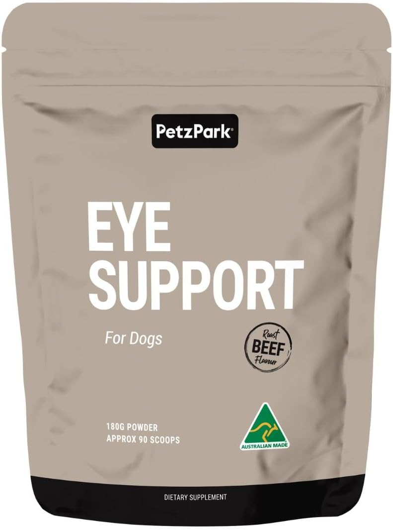 Petz Park Dog Eye Support 90 Scoops Made in Australia, Antioxidant Dog Eye Supplement and Vision Support Powder for Senior Dogs, Omega 3 Formula