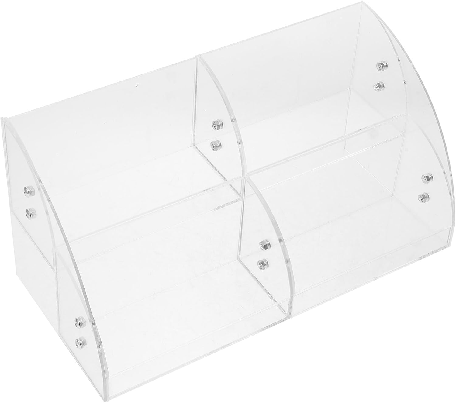 2tier Acrylic Cosmetic Storage Box Beauty Organizer for Makeup and Skincare Products Countertop Display Case for Bathroom Vanity Organization