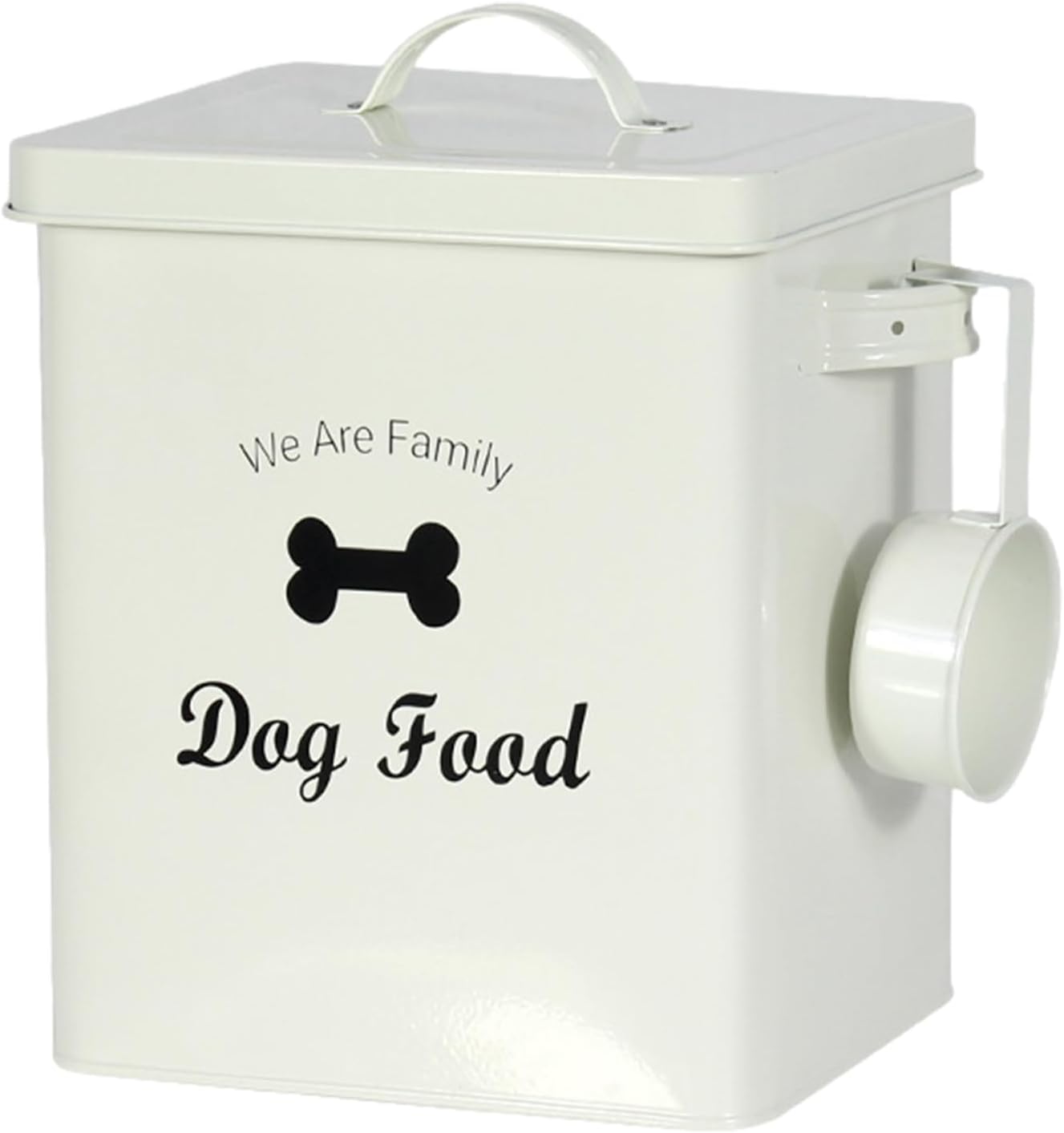 Pet Food Storage Container - Airtight Metal Tank With Lid & Handle, 3kg Capacity Bin, Multipurpose Organizer Box - For Dog Cat Treats Laundry Detergent, Feeding & Watering Supplies