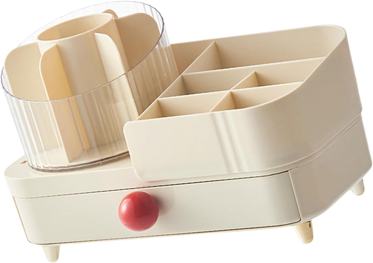 Easy To Assemble 360 Degree Rotating Makeup Organizers With Adjustable Trays Portable Home Accessory For Cosmetics Beauty Organizers
