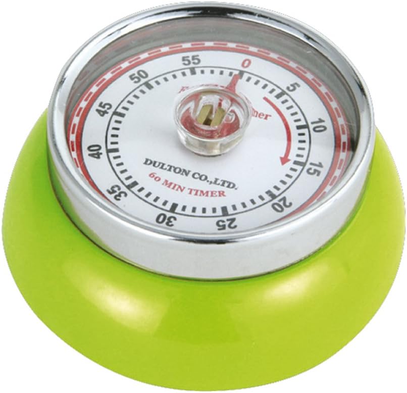 Zassenhaus Enameled Steel Speed Kitchen Timer with Magnet, Kiwi, 7 cm Diameter x 3 cm Height