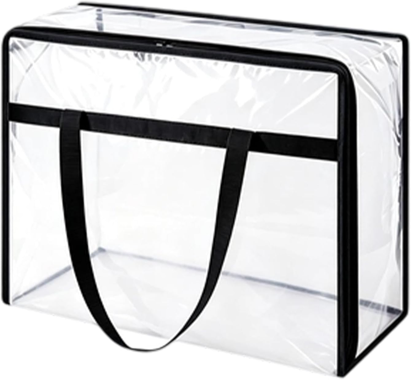 Clear Clothes Storage Bags - 40L Large Container with Handles,Foldable Moving Bags,for Bedding Comforters Quilts Blankets Sheets Pillows Toys Closet