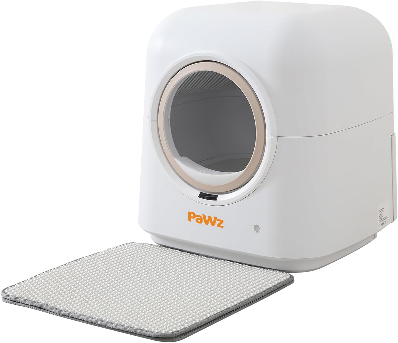 PaWz Smart Cat Litter Box Automatic Self-Cleaning with App Remote Control, Extra Large 60L Cat Litter Tray with Aromatherapy Gel,1 Roll Waste Bag, Robotic Kitty Toilet Boxes White, Large Space