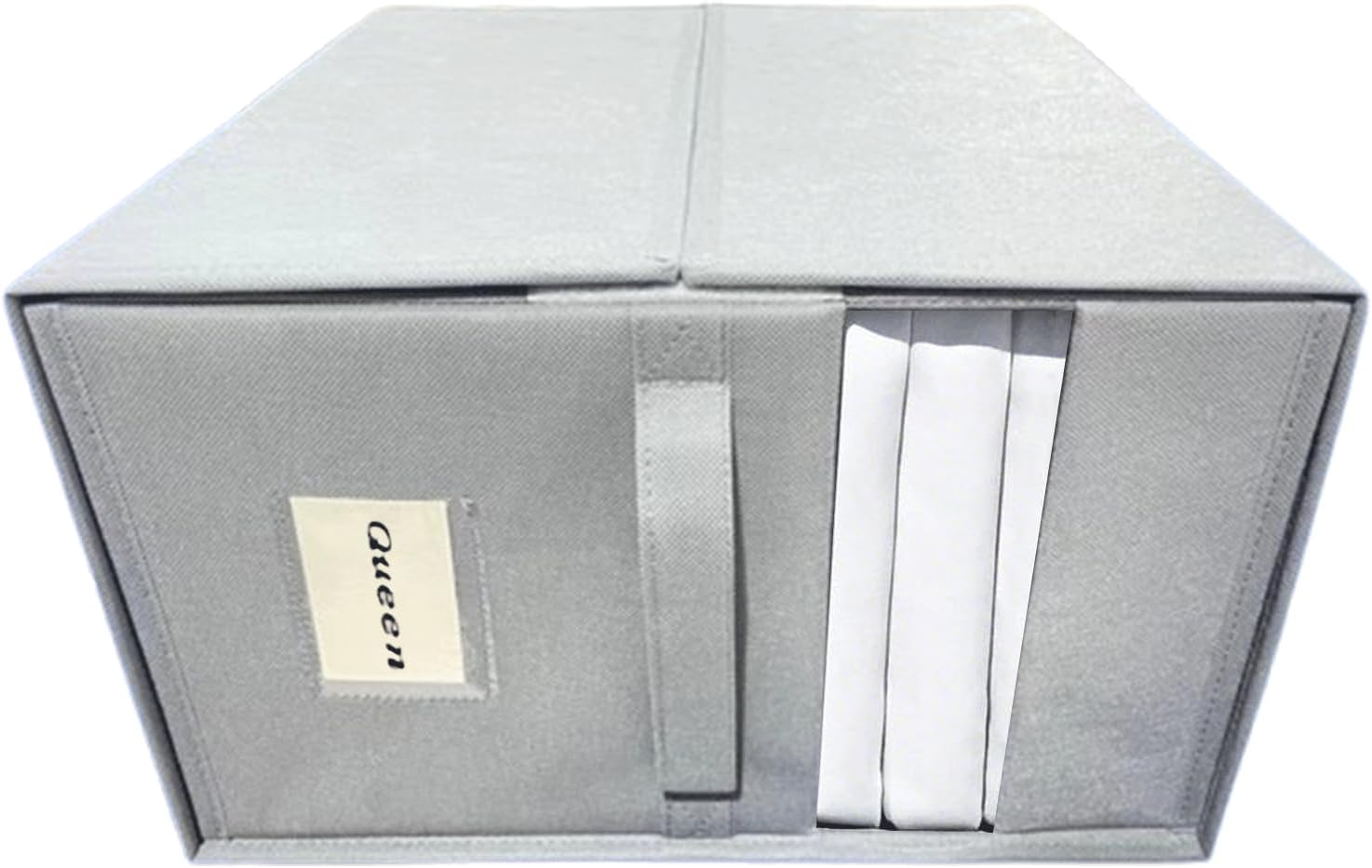 Large Bed Sheet Organiser, 4 Pack Foldable Sheet Organiser with Window for Linen Closet, Home Storage & Organisation, Bedding Container