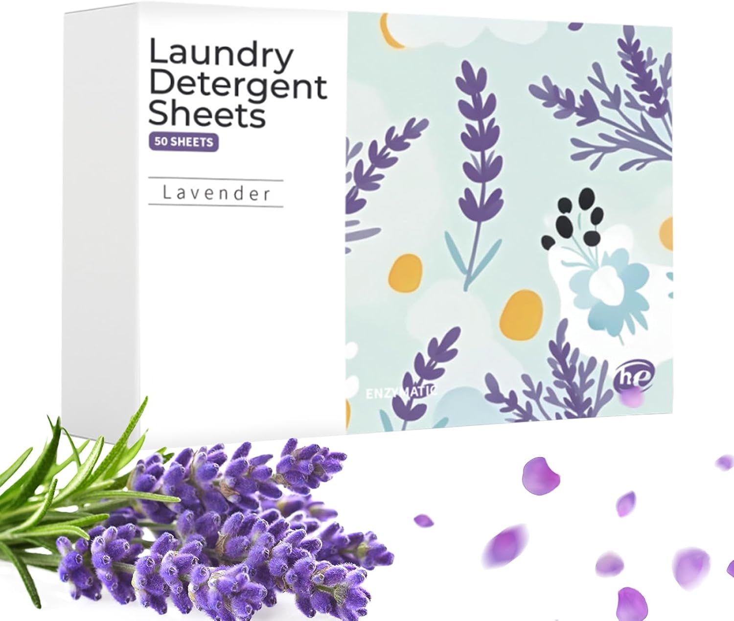 Laundry Detergent Sheets - 50 Count Safe Water Soluble Stain Removers Soap,Quick-Dissolving Laundry Detergent Tablets,for Fresh Linen Home Travel College Dorm Apartment Business Trip Camping Vacation