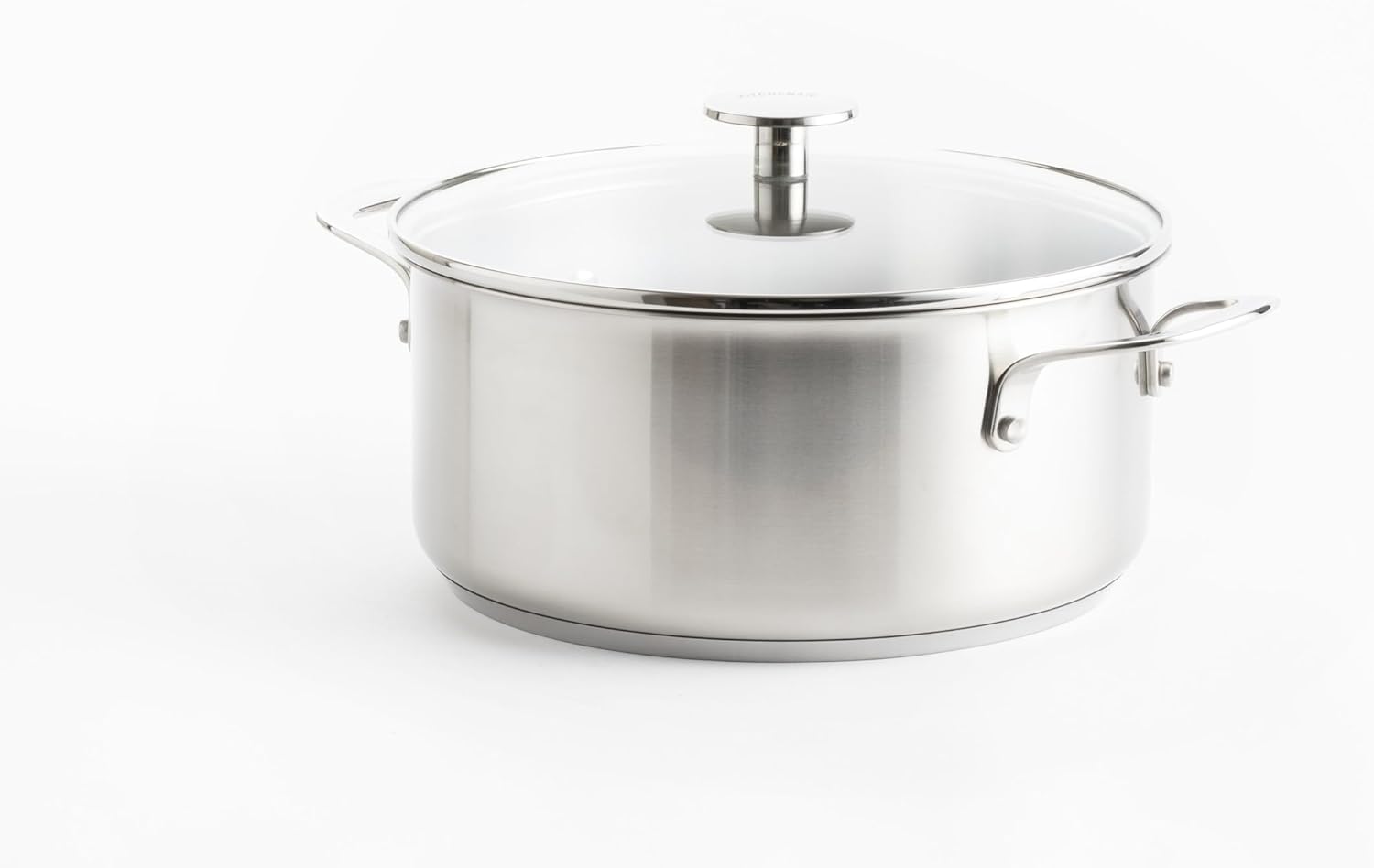 KitchenAid Covered Uncoated Casserole 24cm/5.66L, Silver, Stainless Steel, PFAS-Free, Induction, Oven Safe, Dishwasher Safe