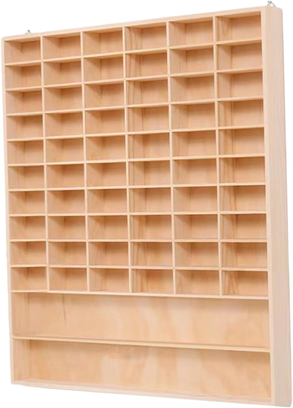 predolo Wooden Toy Cars Display Shelf,Storage Rack,Organizer Case Cabinet for Farmhouse Counter, 64cmx58cmx4.9cm
