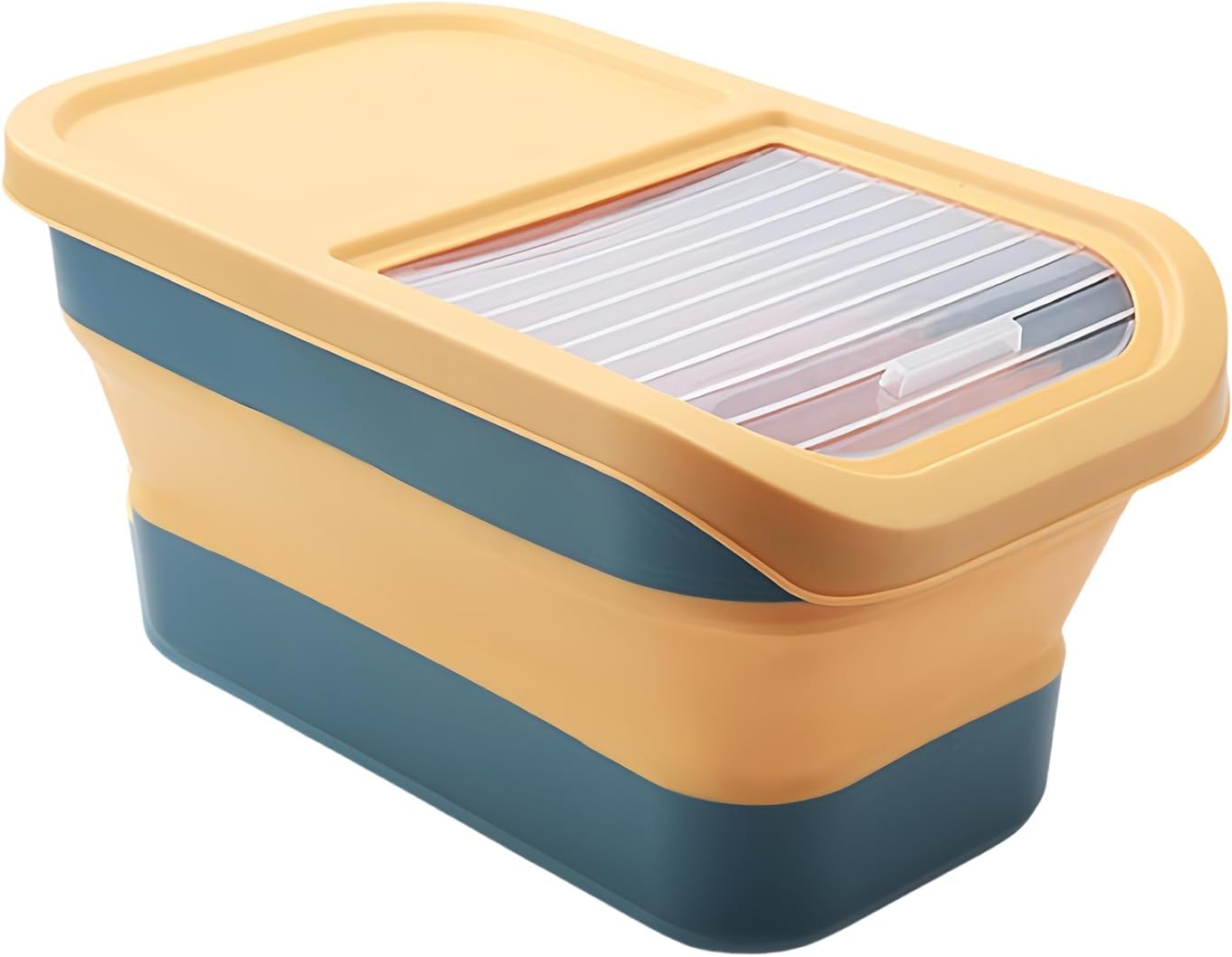 Dog Food Storage - Portable Feeding Container, Wheeled Supply Box, Foldable Pet Organizer, | durablle Hinged Lid Bin With Spacious Capacity Functional Holder For Daily Pantry Kitchen counter top Floor