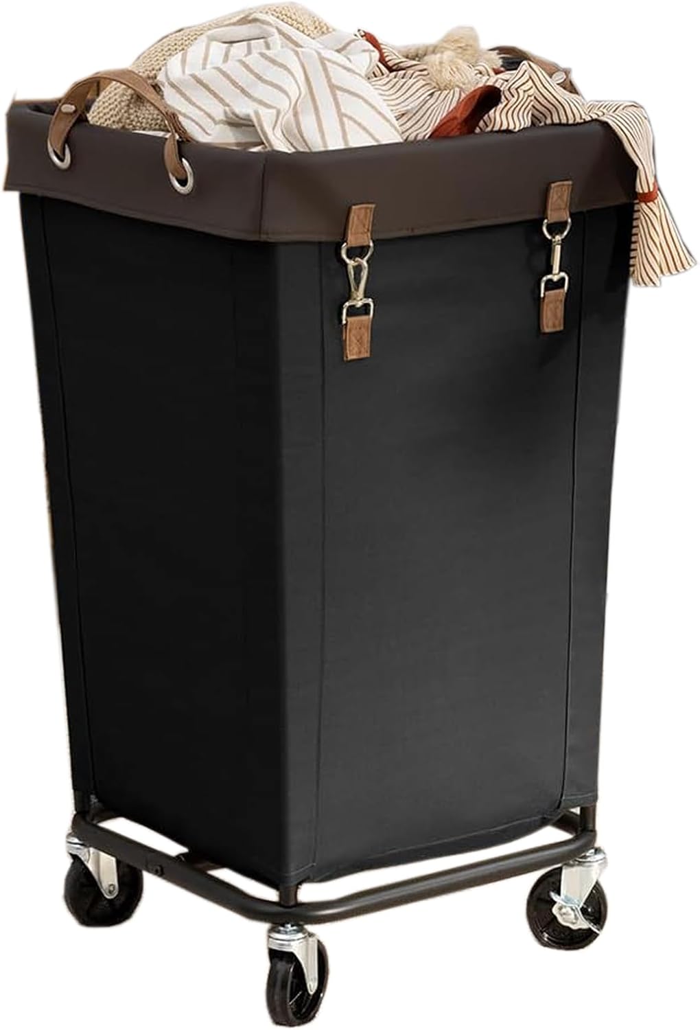 170l Laundry Hamper with Wheels，Large Laundry Cart Rolling Dirty Clothes Basket Laundry Room Organizers and Storage.black