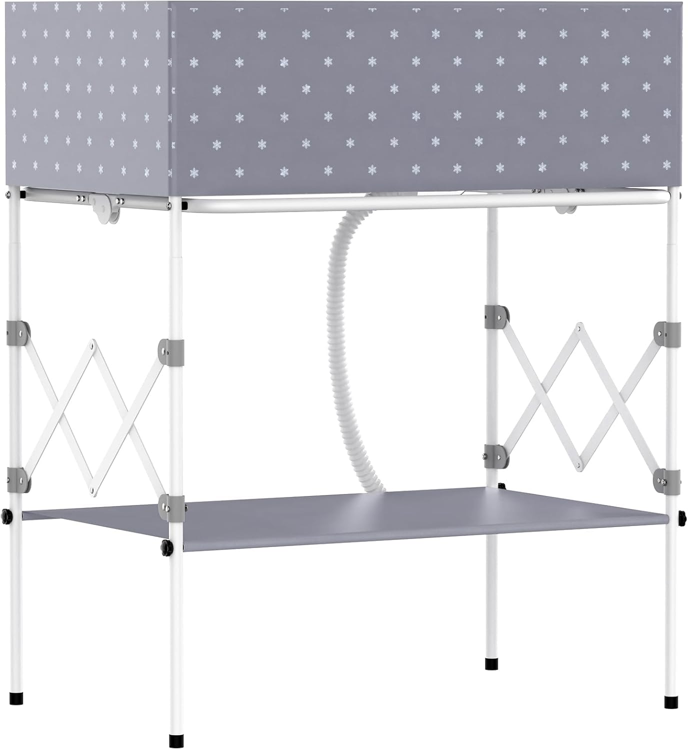 Advwin Foldable Dog Bath Tub, Elevated Pet Shower Station with Quick Drainage, Portable Bathtub for Washing & Grooming Small and Medium Size Dogs, Cats and Other Pet, Indoor & Outdoor