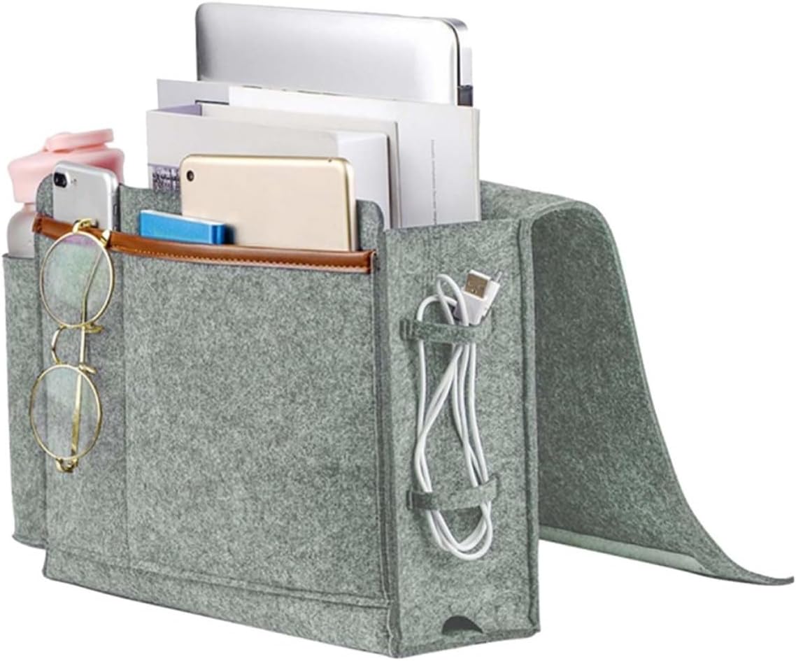 Modern Felt Hanging Bag for Bedside Storage and Sofa Organizer, Simple Graceful Design, for Holding Magazines and Bedding, Lightweight and Sturdy Home Storage Solution