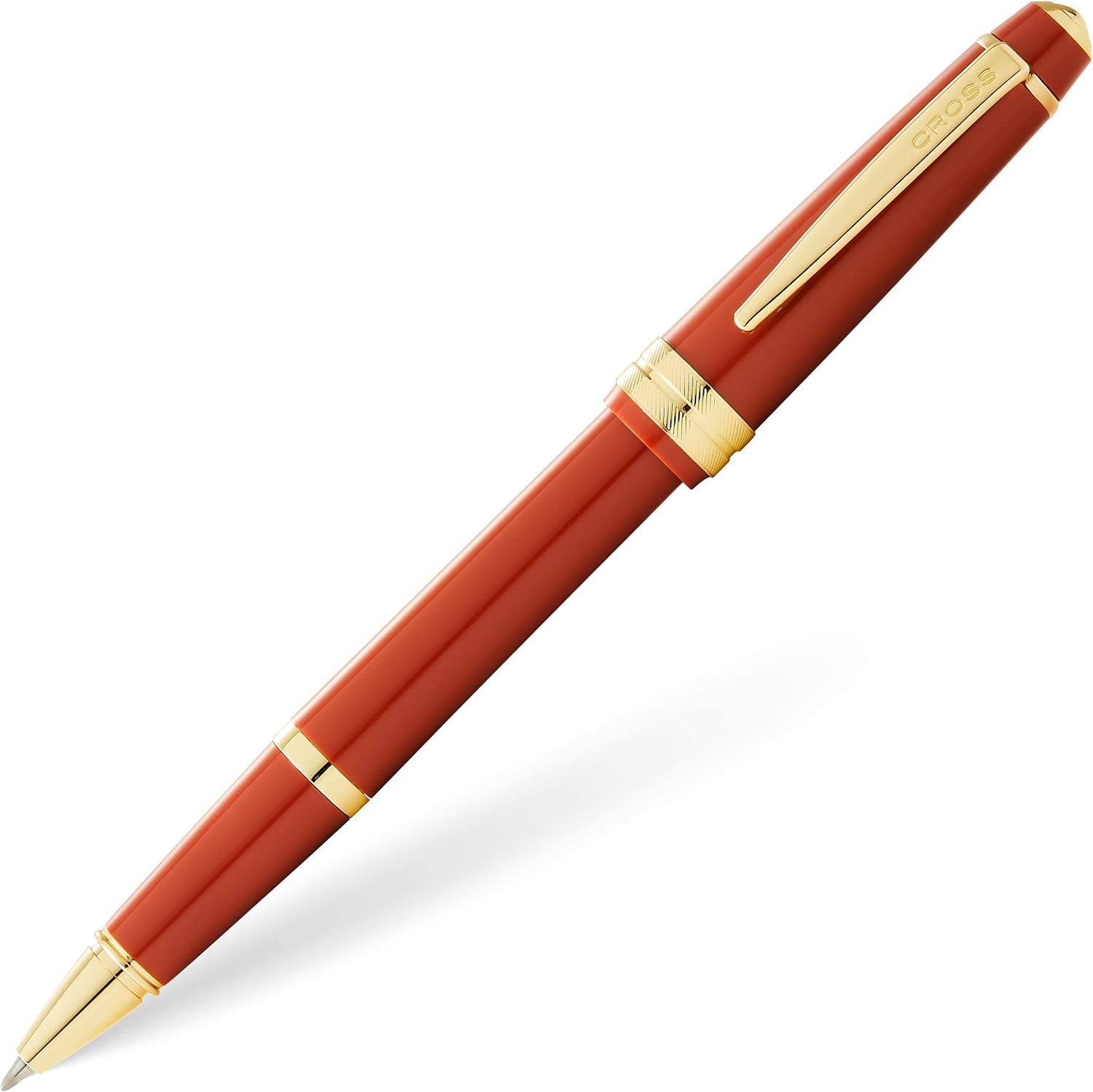 Cross Bailey Light Polished Amber Resin and Gold Tone Rollerball Pen