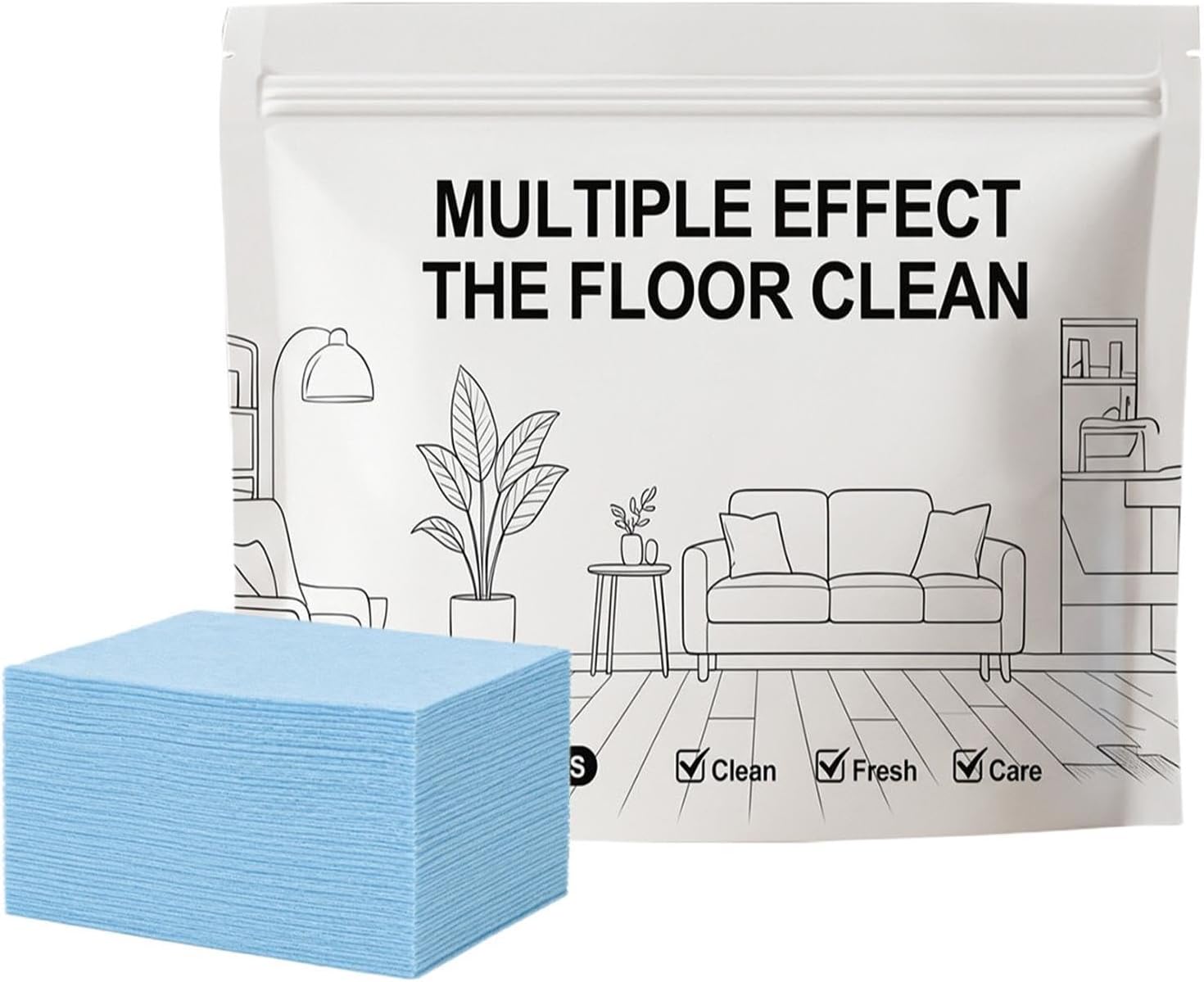 Floor Cleaner Tablets | 100-Piece Deep Clean Dissolvable,Hardwood Floor Cleaner Mop Solution - for Laminate Hardwood Glass Tile Home Office Hotel Commercial