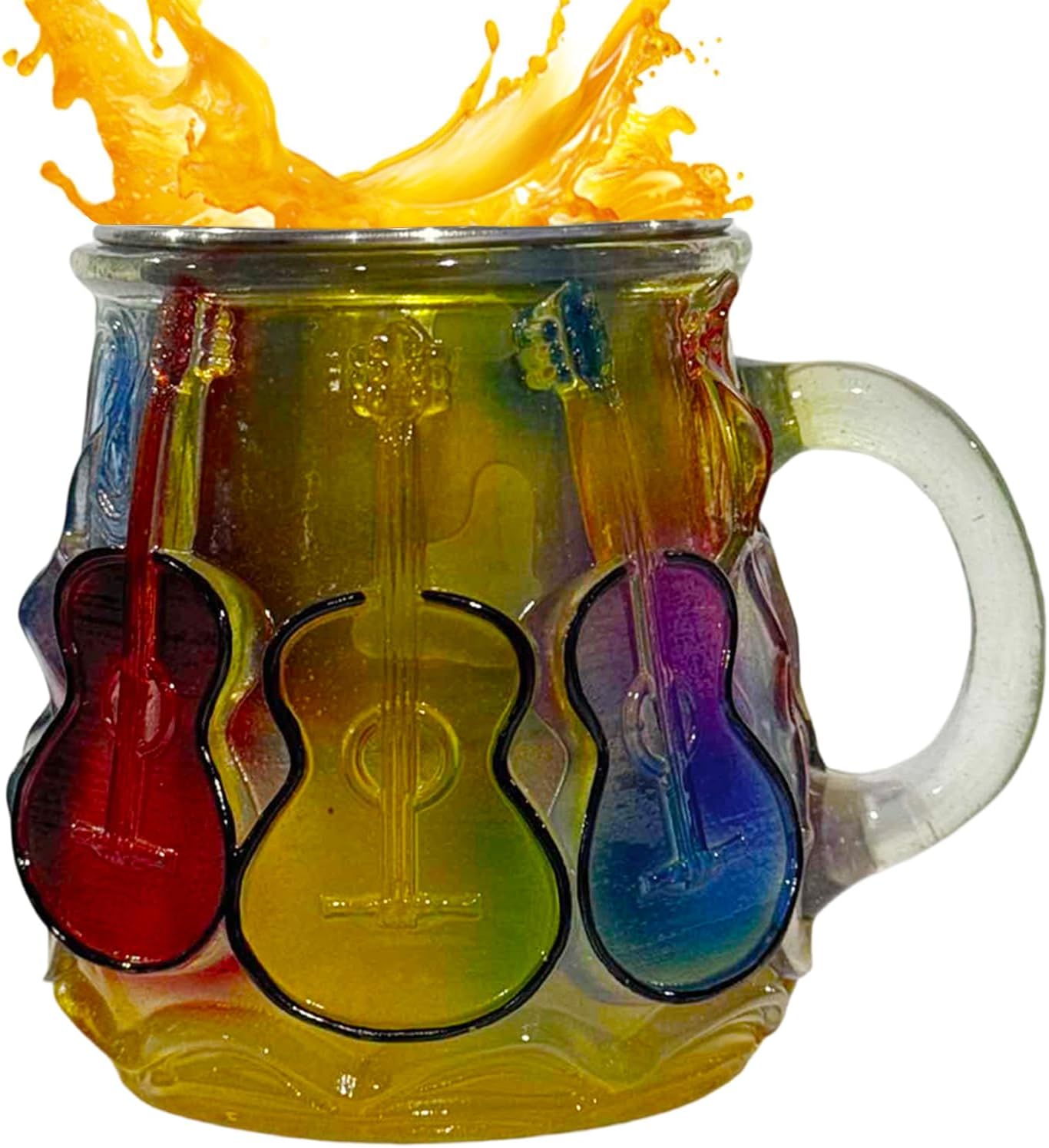 Guitar Mug, 3D Guitar Art Design Mug - Teacher, Musician, Guitarist, Travel Collection, Birthday Gift, Daily Use