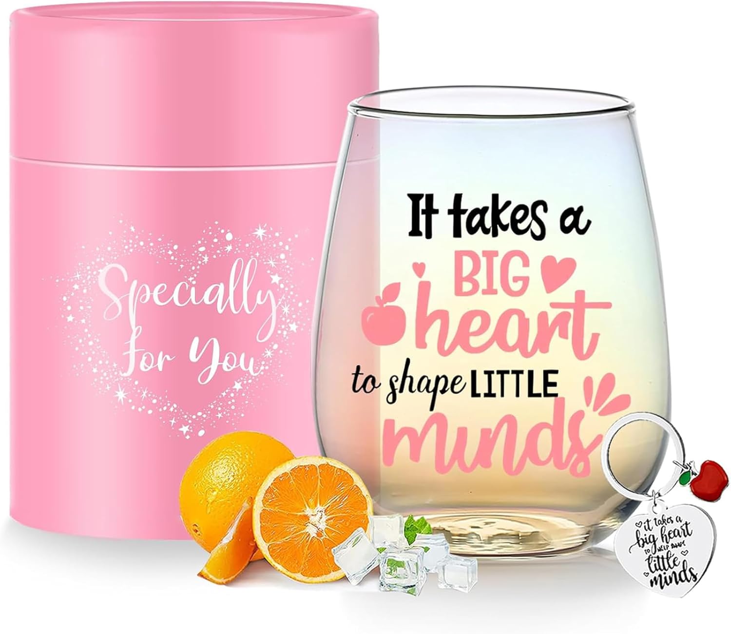 Teacher Gifts for Women Stemless Wine Glasses Thank You Gift Personalised Graduation Birthday Leaving Retirement Appreciation Christmas Cool Cute Funny Gifts for Teachers her Best Wine Glass