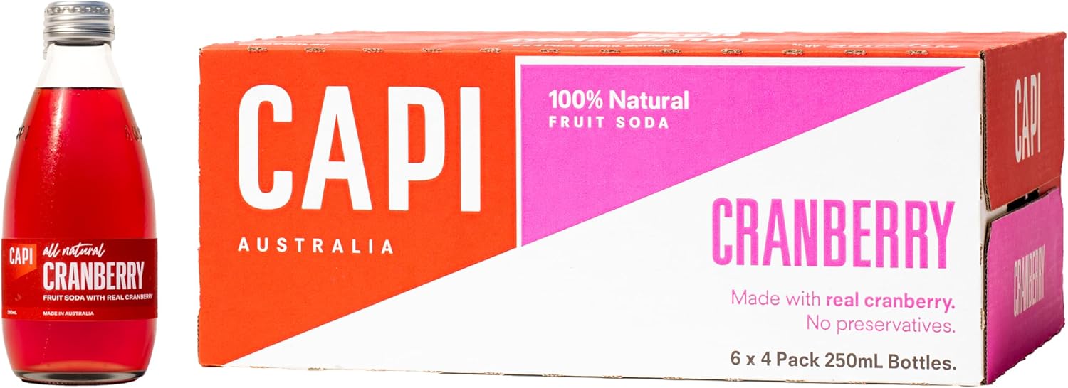 CAPI Fruit Soda - Cranberry 250ml x 24