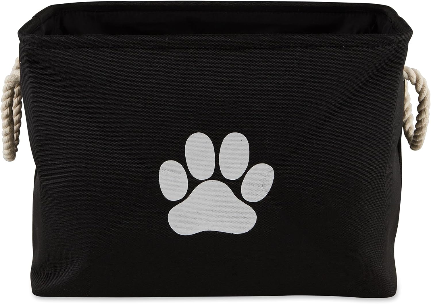 Bone Dry Pet Storage Collection Collapsible Bin, Small Rectangle, Black