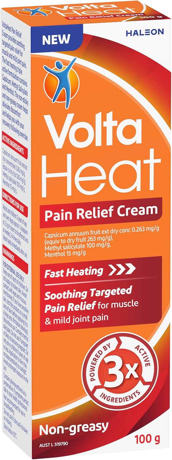 VoltaHeat Pain Relief Cream, 100g, Targeted Pain Relief for Muscle Pain and Soreness