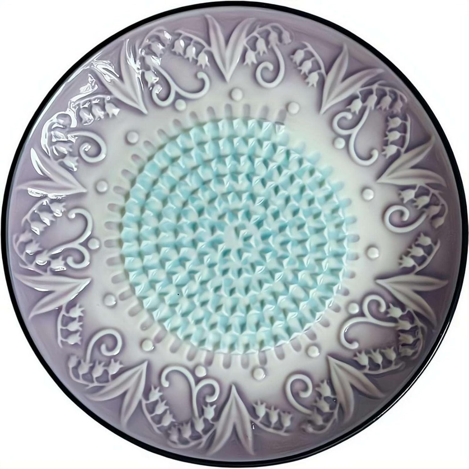 Ceramic Garlic Grater Plate, Manual Grating Plate for Ginger, Garlic, Onion, Cheese, Decorative Bowl Hand Dish for Garlic, Kitchen Gadget Gift