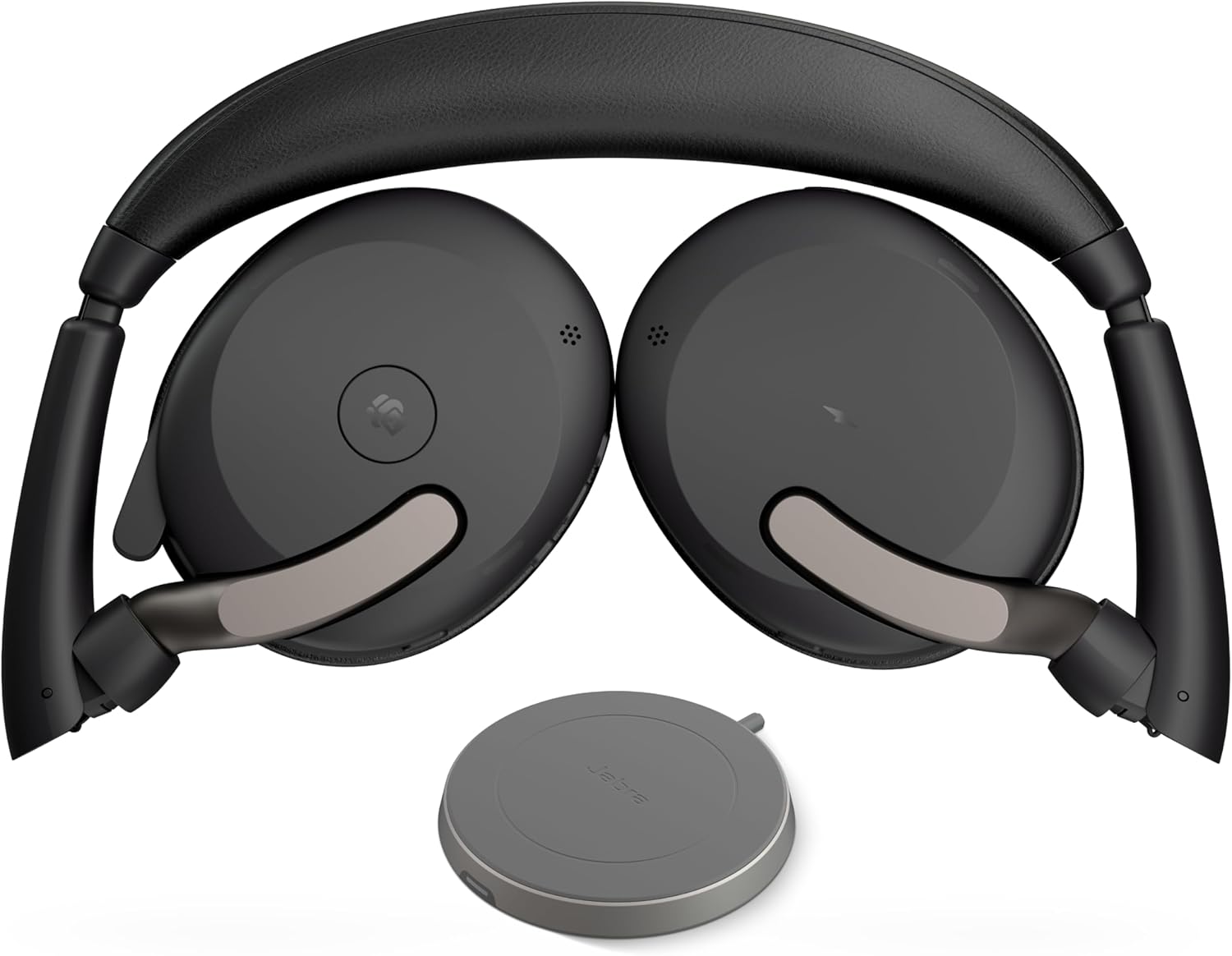 Jabra Evolve2 65 Flex Noise Cancelling Headphones - Wireless On Ear Headphone with Mic - Incredible Sound - 6 Microphone Array - 36hr Batt Teams ANC Bluetooth Headset Hidden Boom USB A W/Less Charger