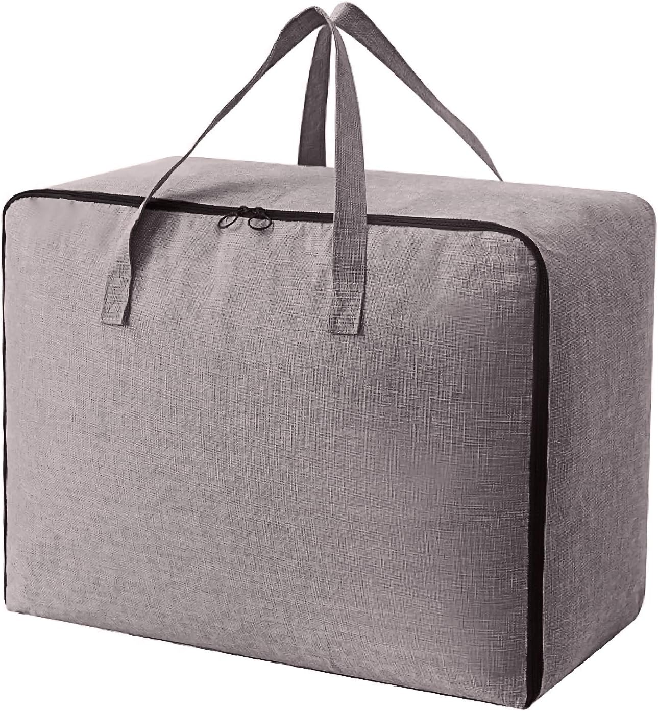 Surblue Clothes Storage Bag Organizer with Durable Handles Thick Fabric Large Capacity for Blanket Comforter Clothing Bedding (DeepGrey,M)