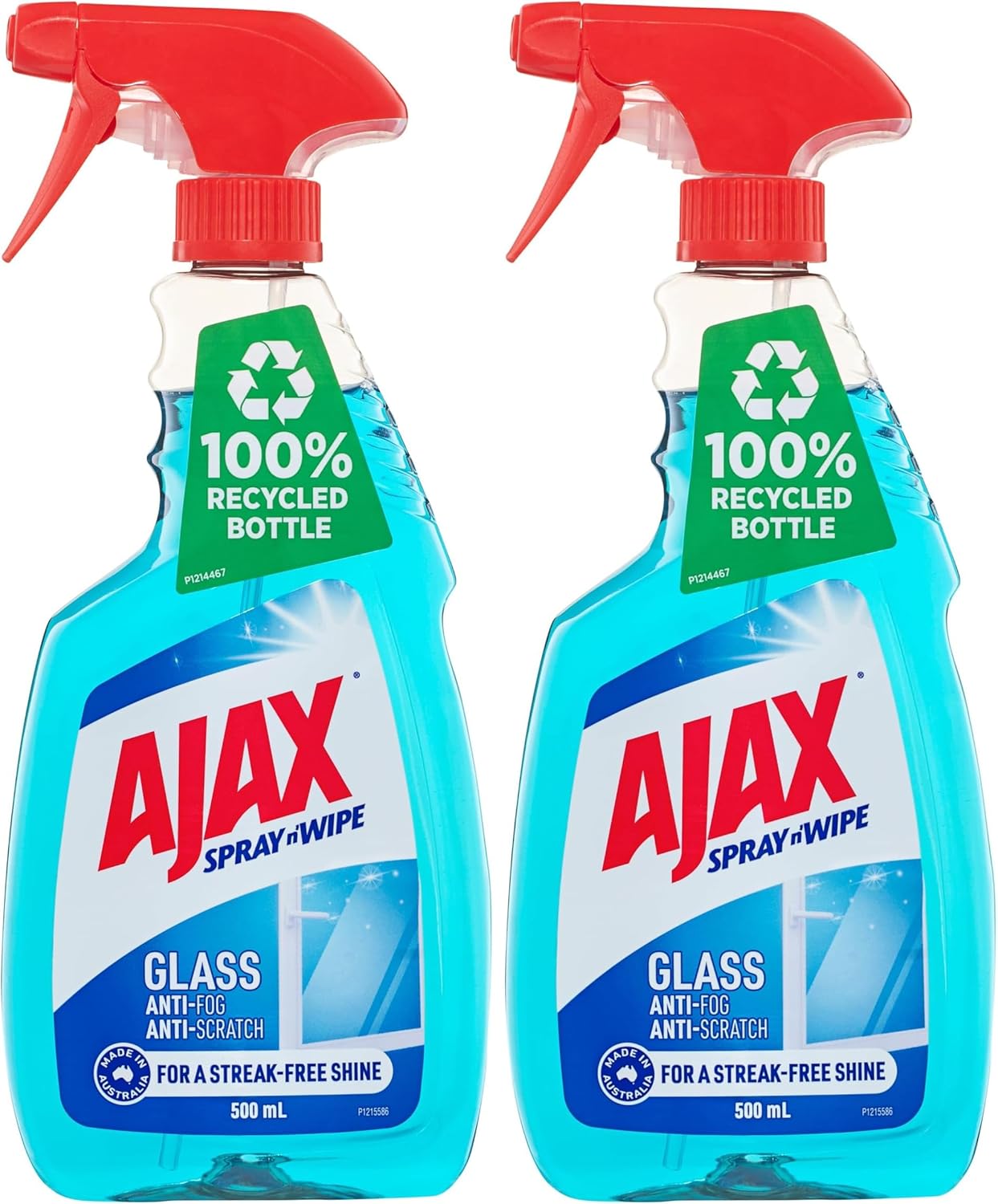 Ajax Spray N Wipe Glass Cleaners 500 ml (Pack of 2)