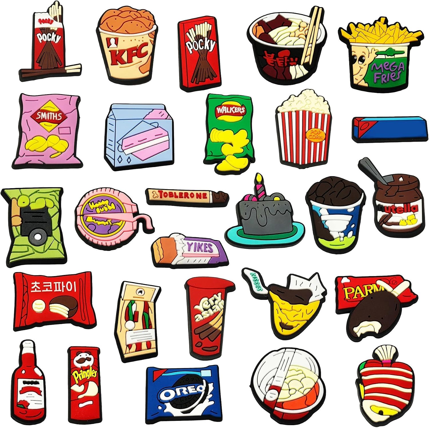 Shoe Charms - Sandals & Sneakers, Colorful Animal & Fun Theme Charms, Easy to Install, Durable, Perfect for Kids & Adults – Stocking Stuffers, Party Favors & Gifts