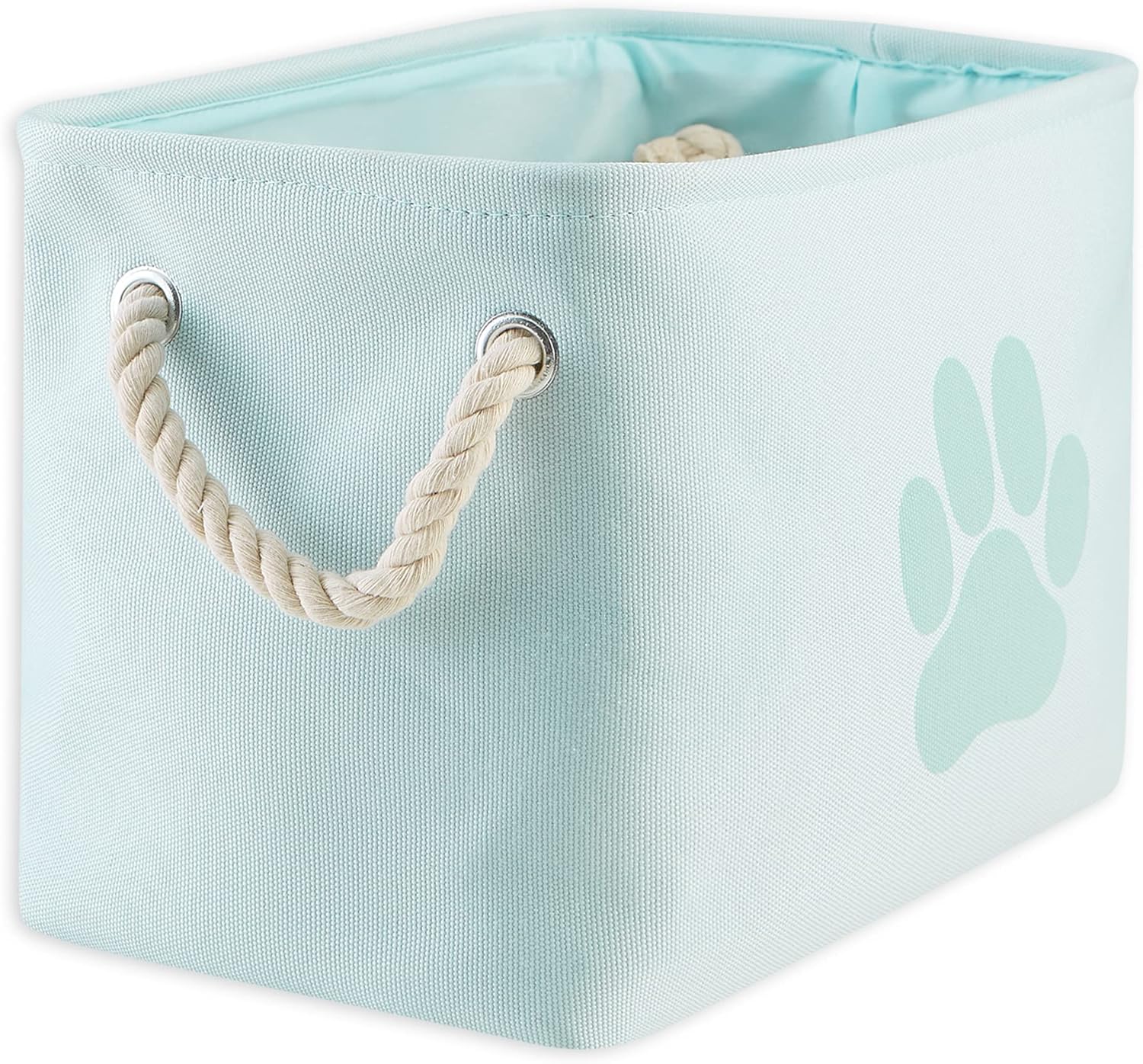 Bone Dry Pet Storage Collection Collapsible Bin, Small Rectangle, Aqua