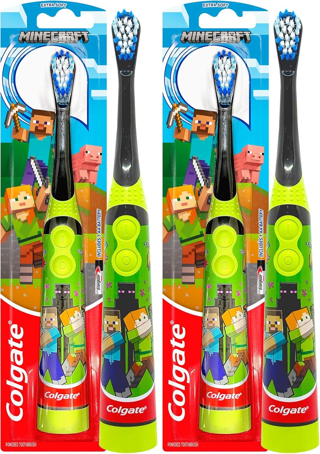 Colgate Kids Minecraft Powered Toothbrush 1pk (Pack of 2)