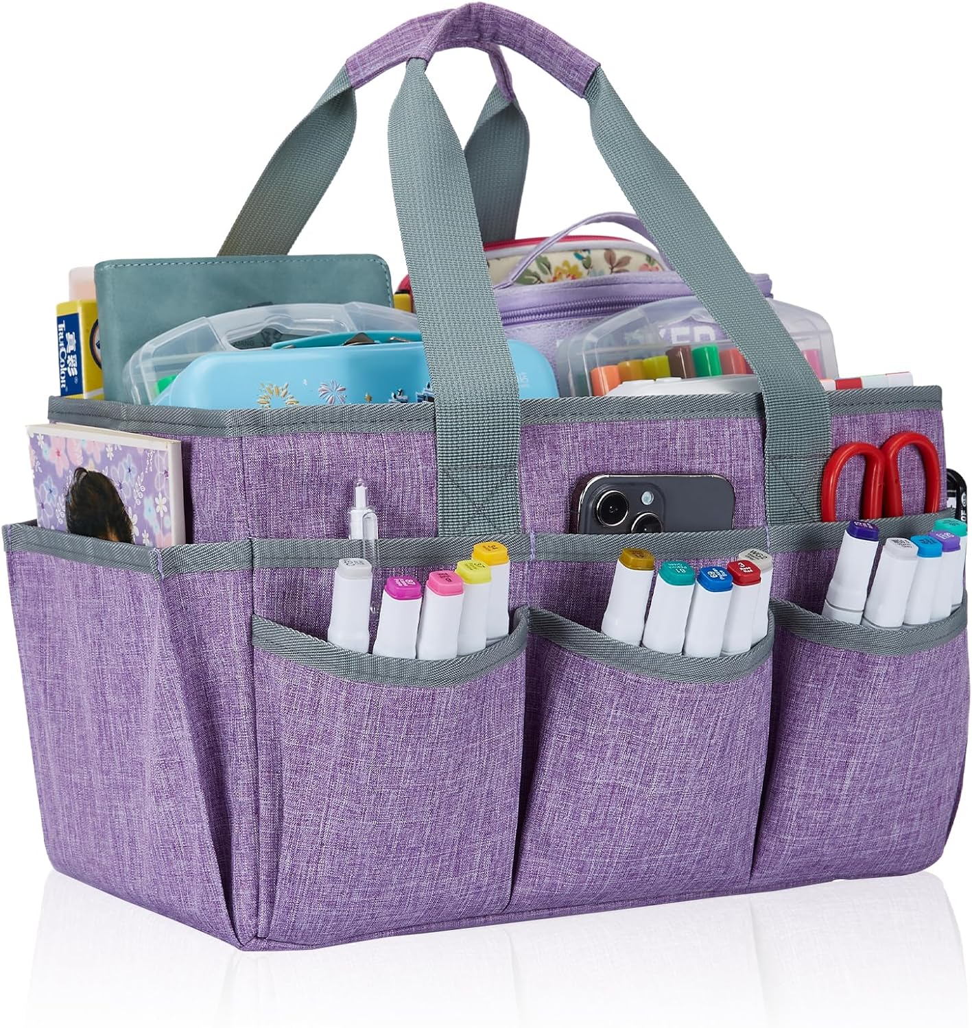 Craft Storage Tote Bag, Art Organizer Caddy,Car Organizer for Tool Supplies Bag with Handle for Multi-Purpose