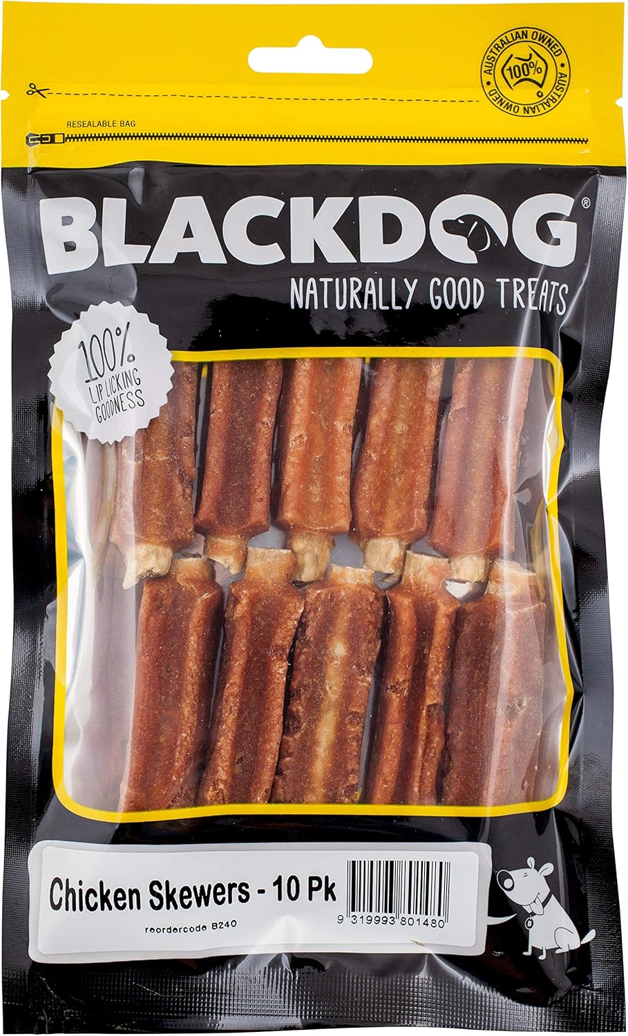BLACKDOG CHICKEN SKEWERS 10PK (B240)