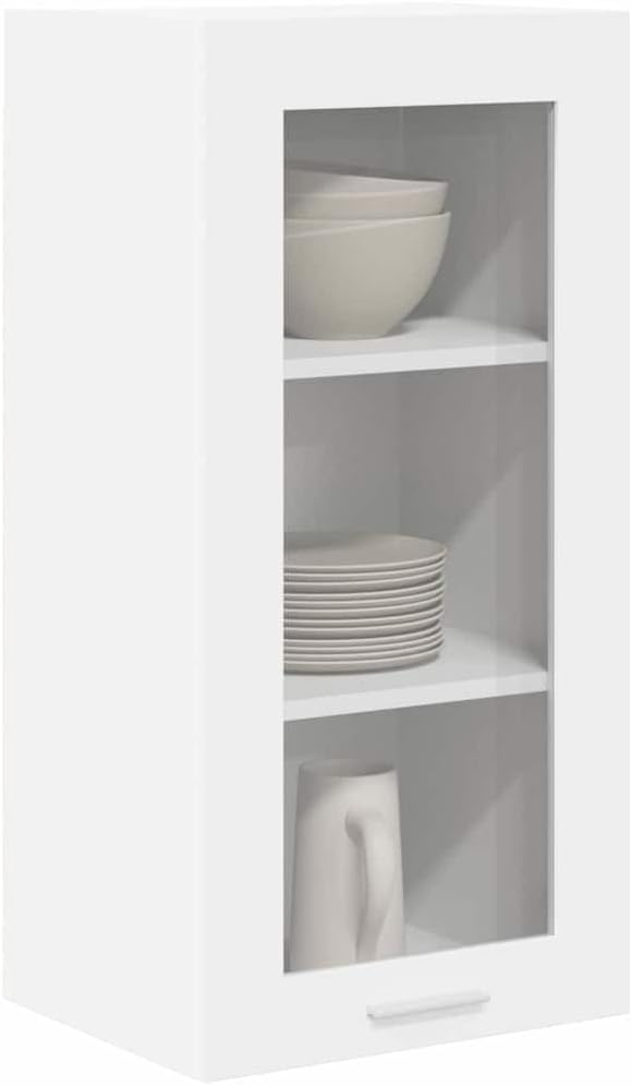 vidaXL Hanging Cabinet 2 pcs White Engineered Wood
