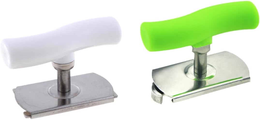 Zerodeko Jar Opener Bottle Opener Anti-Slip Labor-Saving 2pcs White and Green Stainless Steel for Jars Bottles for Seniors with Arthritic Hands, Home Use and Outdoor Picnic