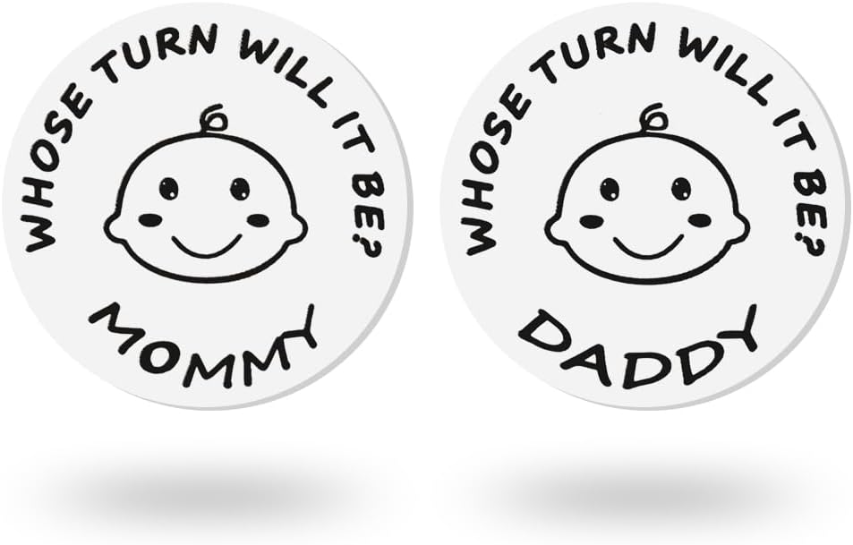 New Parents Gifts for Couples Funny after Birth Turn Flip Decision Coin Double-Sided Welcome New Baby Shower Gifts for Mom Dad to Be Gifts for Christmas New Pregnancy Gifts for Mom Mama Daddy