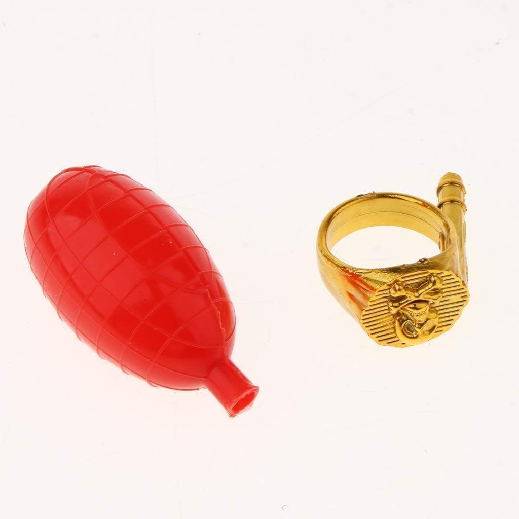 3Pcs Red Water Squirt Ring Reusable Prank Spray Set for April Fools/Gag Gifts, Outdoor Summer Fun, Practical Joke Props, Pool Party Favors