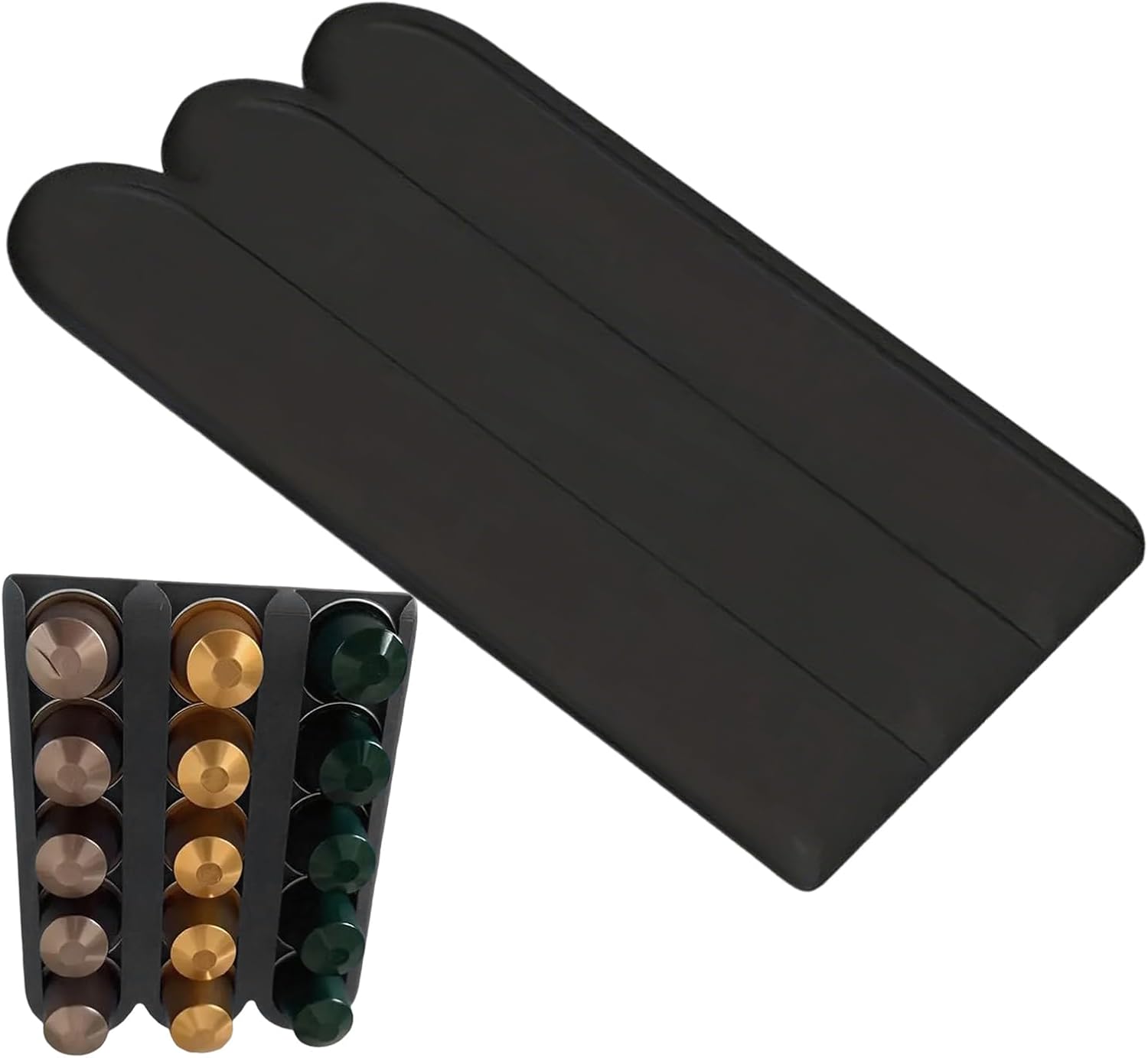 Coffee Pod Organizer - Vertical Coffee Pod Storage Wall Mount - Decorative Kitchen Stand for Cafe Office Restaurant Refrigerator Farmhouse RV Bar Counter Cabinet Pantry