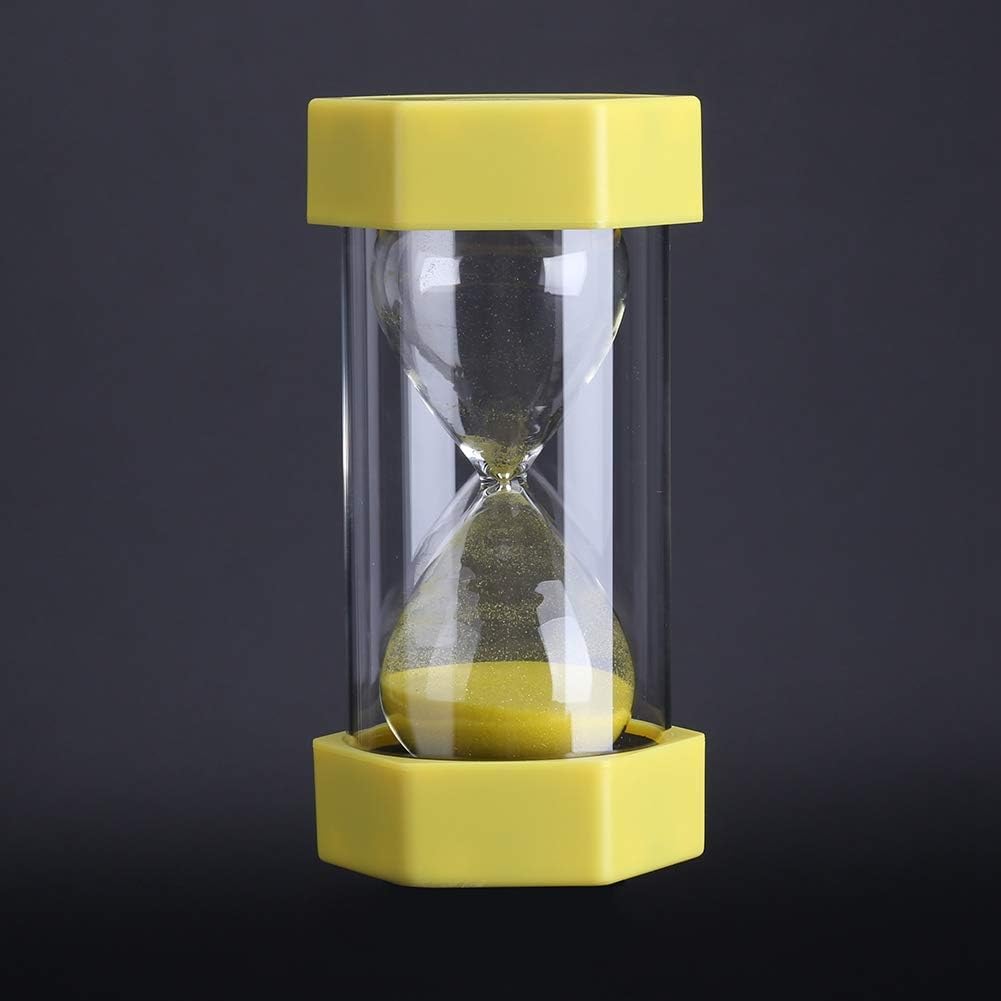 Generic Colorful Plastic Sandglass Hourglass Timer Clock for Home Office Decor, 3/10/20/30/60 Minutes Sand Clock for Cooking, Games, Exercise, Creative Gift Idea (1 Dividend)